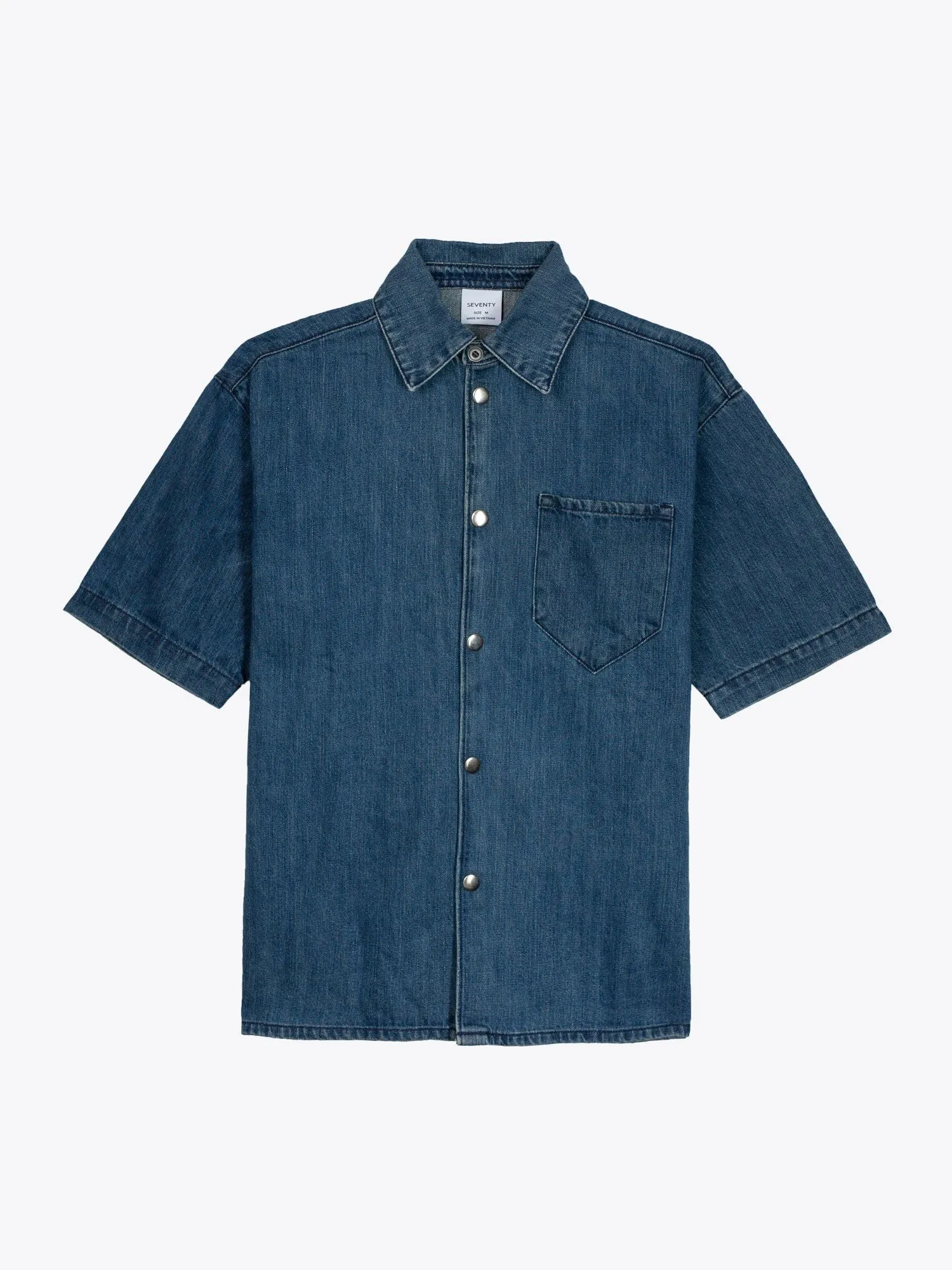 ÁO SƠ MI NAM DENIM TAY NGẮN